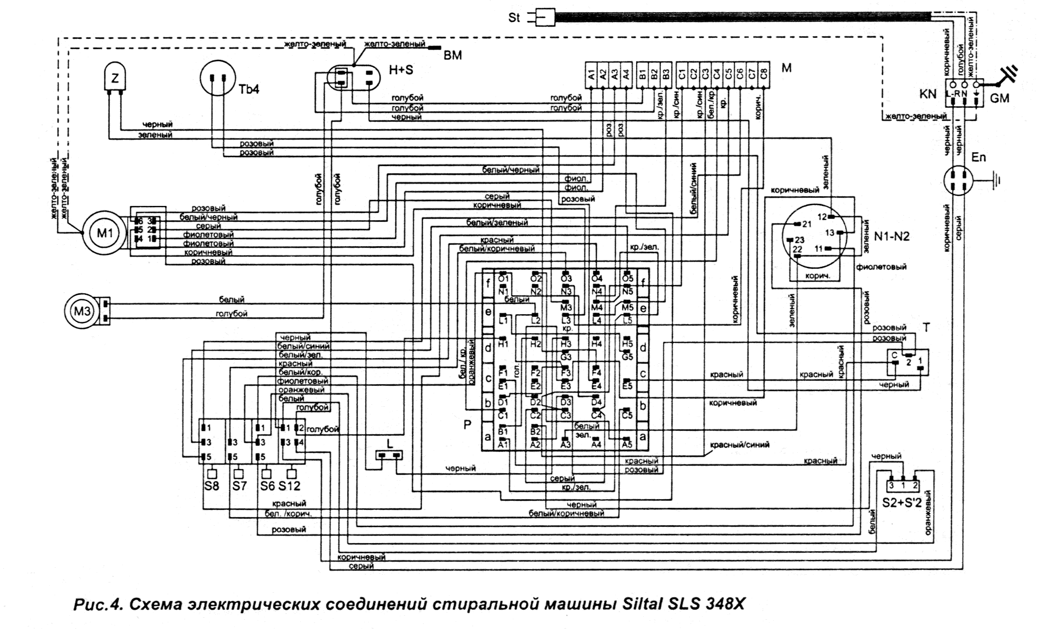 Электрическая схема стиральной машины вирпул